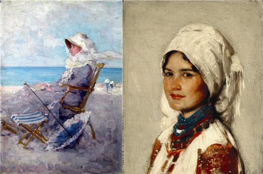 Au bord de la Mer (1881-1882) et Paysanne de Muscel (1874-1875)